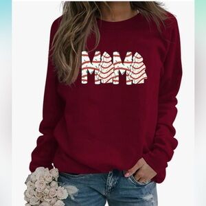NWOT Christmas Tree Cake “Mama” Sweatshirt Small